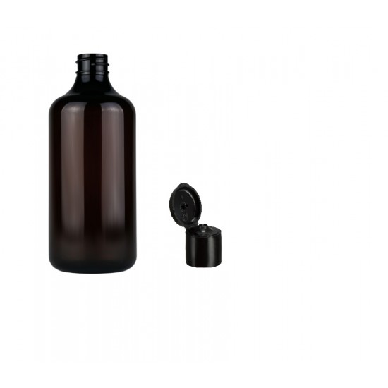 500ml Pet Kahverengi Şişe Açmalı Fliptop Kapaklı