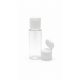 20 ml Şeffaf Plastik Şişe (PET) Beyaz Fliptop Kapaklı