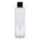 250 ml Şeffaf Plastik Şişe (PET) Siyah Fliptop Kapaklı