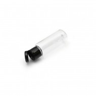 30 ml Şeffaf Plastik Şişe (PET) Siyah Fliptop Kapaklı