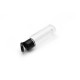 30 ml Şeffaf Plastik Şişe (PET) Siyah Fliptop Kapaklı