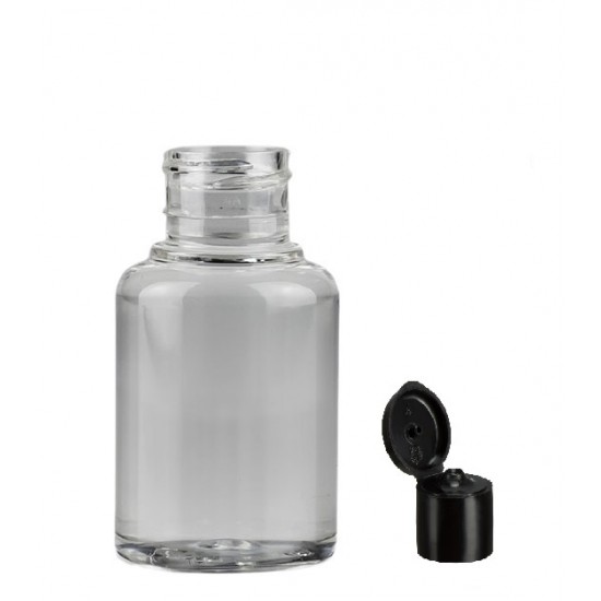 60ml Pet Şeffaf Şişe Açmalı Fliptop Kapaklı
