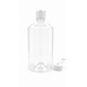 1000 ml Şeffaf Plastik Şişe (PET) Beyaz Açmalı Kapaklı (Erka Kapak)