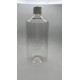 1000 ml Şeffaf Plastik Şişe (PET) Beyaz Açmalı Kapaklı (Erka Kapak)