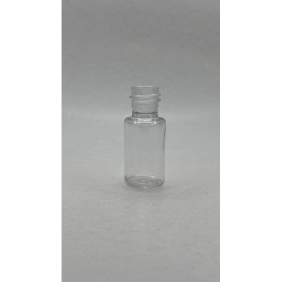 10 ml Şeffaf Plastik Şişe (PET) Beyaz Fliptop Kapaklı