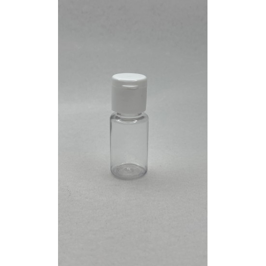 10 ml Şeffaf Plastik Şişe (PET) Beyaz Fliptop Kapaklı