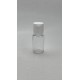 10 ml Şeffaf Plastik Şişe (PET) Beyaz Fliptop Kapaklı