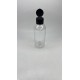 150 ml Şeffaf Plastik Şişe (PET) Siyah Fliptop Kapaklı