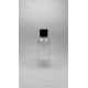 150 ml Şeffaf Plastik Şişe (PET) Siyah Fliptop Kapaklı