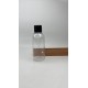150 ml Şeffaf Plastik Şişe (PET) Siyah Fliptop Kapaklı