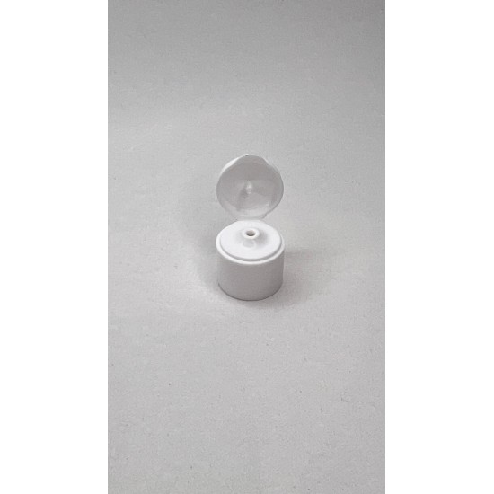 20 ml Şeffaf Plastik Şişe (PET) Beyaz Fliptop Kapaklı
