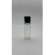 20 ml Şeffaf Plastik Şişe (PET) Siyah Fliptop Kapaklı