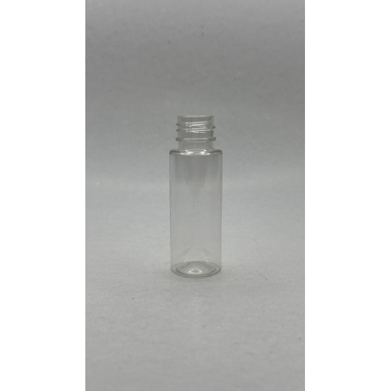 20 ml Şeffaf Plastik Şişe (PET) Siyah Fliptop Kapaklı