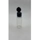20 ml Şeffaf Plastik Şişe (PET) Siyah Fliptop Kapaklı
