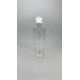 250 ml Şeffaf Plastik Şişe (PET) Beyaz Fliptop Kapaklı