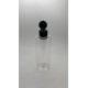 250 ml Şeffaf Plastik Şişe (PET) Siyah Fliptop Kapaklı