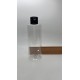 250 ml Şeffaf Plastik Şişe (PET) Siyah Fliptop Kapaklı