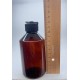 250 ml Kahverengi Plastik Şişe (PET) Siyah Açmalı Kapaklı (Erka Kapak)