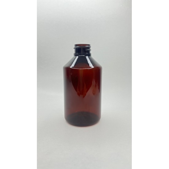250 ml Kahverengi Plastik Şişe (PET) Siyah Açmalı Kapaklı (Erka Kapak)