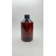 250 ml Kahverengi Plastik Şişe (PET) Siyah Açmalı Kapaklı (Erka Kapak)
