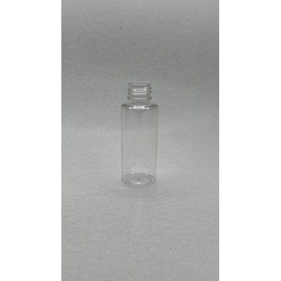 30 ml Şeffaf Plastik Şişe (PET) Beyaz Fliptop Kapaklı
