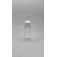 30 ml Şeffaf Plastik Şişe (PET) Beyaz Fliptop Kapaklı