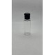 30 ml Şeffaf Plastik Şişe (PET) Siyah Fliptop Kapaklı