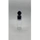 30 ml Şeffaf Plastik Şişe (PET) Siyah Fliptop Kapaklı