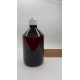 500 ml Kahverengi Plastik Şişe (PET) Beyaz Açmalı Kapaklı (Erka Kapak)