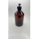 500 ml Kahverengi Plastik Şişe (PET) Siyah Açmalı Kapaklı (Erka Kapak)
