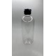 500 ml Şeffaf Plastik Şişe (PET) Siyah Açmalı Kapaklı (Erka Kapak)