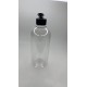 500 ml Şeffaf Plastik Şişe (PET) Siyah Açmalı Kapaklı (Erka Kapak)