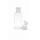 50 ml Şeffaf Plastik Şişe (PET) Beyaz Fliptop Kapaklı