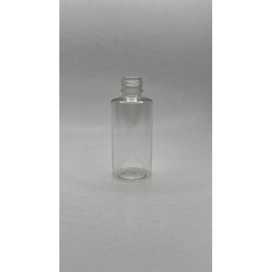50 ml Şeffaf Plastik Şişe (PET) Beyaz Fliptop Kapaklı