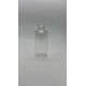 50 ml Şeffaf Plastik Şişe (PET) Beyaz Fliptop Kapaklı