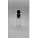 50 ml Şeffaf Plastik Şişe (PET) Siyah Fliptop Kapaklı