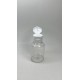 60 ml Şeffaf Plastik Şişe (PET) Beyaz Fliptop Kapaklı