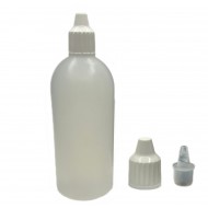 120 ml Damlalıklı Plastik Şişe (Göz Damlası Şişesi) Şeffaf - Beyaz Kapaklı