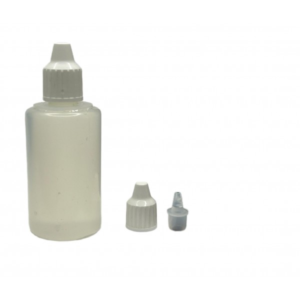 30 ml Damlalıklı Plastik Şişe (Göz Damlası Şişesi) Şeffaf - Beyaz Kapaklı