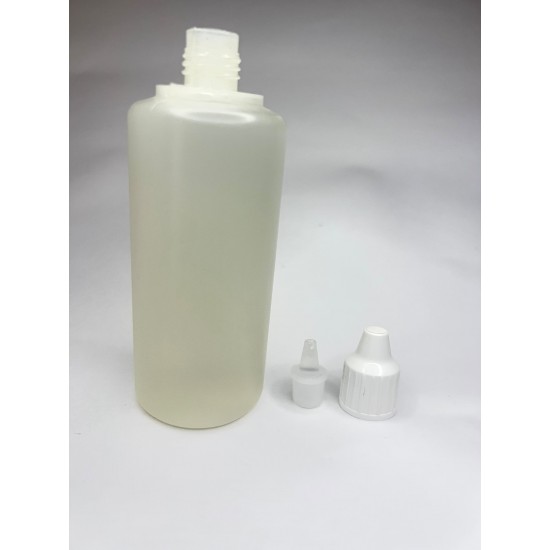 100 ml Damlalıklı Plastik Şişe (Göz Damlası Şişesi) Şeffaf - Beyaz Kapaklı