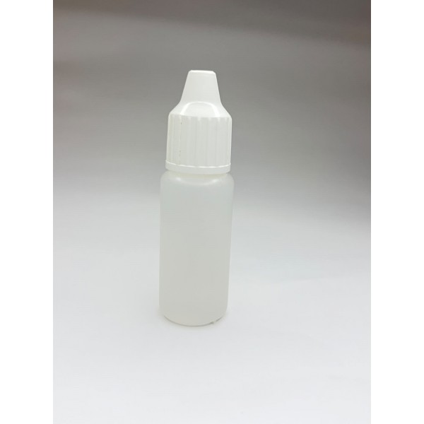 10 ml Damlalıklı Plastik Şişe (Göz Damlası Şişesi) Şeffaf - Beyaz Kapaklı