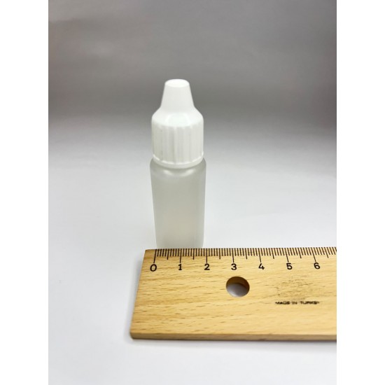 10 ml Damlalıklı Plastik Şişe (Göz Damlası Şişesi) Şeffaf - Beyaz Kapaklı