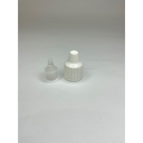 10 ml Damlalıklı Plastik Şişe (Göz Damlası Şişesi) Şeffaf - Beyaz Kapaklı