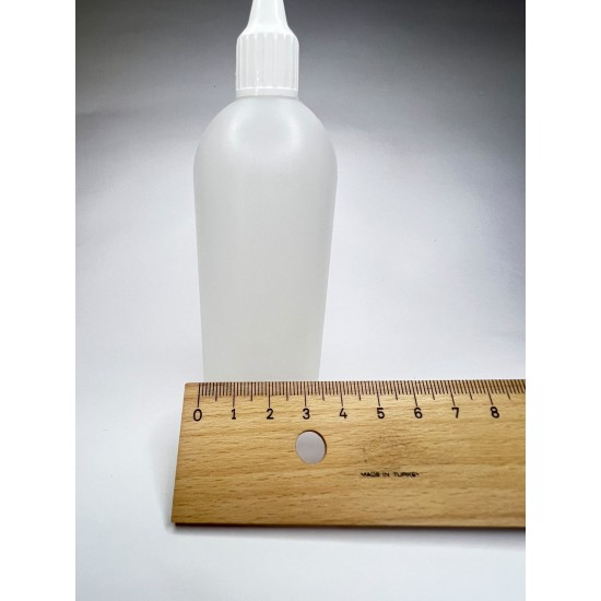 120 ml Damlalıklı Plastik Şişe (Göz Damlası Şişesi) Şeffaf - Beyaz Kapaklı