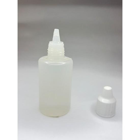 30 ml Damlalıklı Plastik Şişe (Göz Damlası Şişesi) Şeffaf - Beyaz Kapaklı