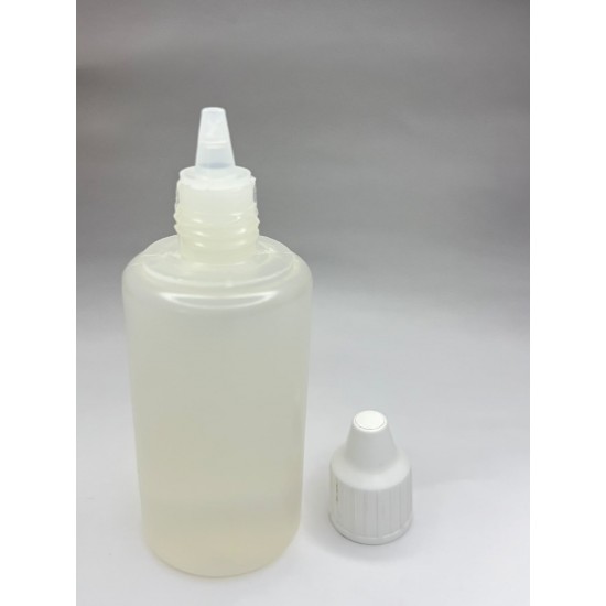 50 ml Damlalıklı Plastik Şişe (Göz Damlası Şişesi) Şeffaf - Beyaz Kapaklı
