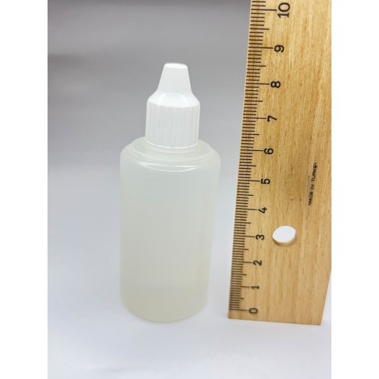 50 ml Damlalıklı Plastik Şişe (Göz Damlası Şişesi) Şeffaf - Beyaz Kapaklı