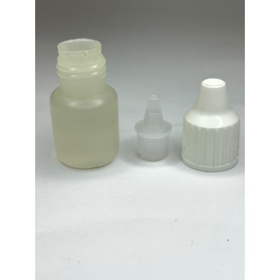 5 ml Damlalıklı Plastik Şişe (Göz Damlası Şişesi) Şeffaf - Beyaz Kapaklı