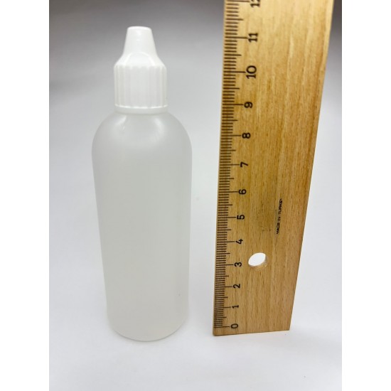 80 ml Damlalıklı Plastik Şişe (Göz Damlası Şişesi) Şeffaf - Beyaz Kapaklı