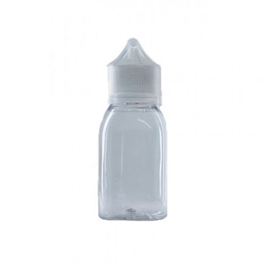 100 ml Şeffaf Gorilla Şişe Beyaz Kilitli Mühürlü Kapaklı